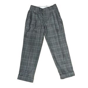 Officine Generale Women's Gray High-Rise Ankle Dress Pants Size FR 38/US 6